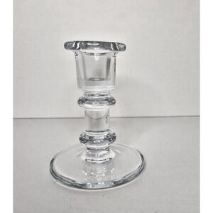 VTG HOLMEGAARD JUNIPER BY MICHAEL BANG GLASS CANDLE‎ STICK DANISH DESIGN SIGNED